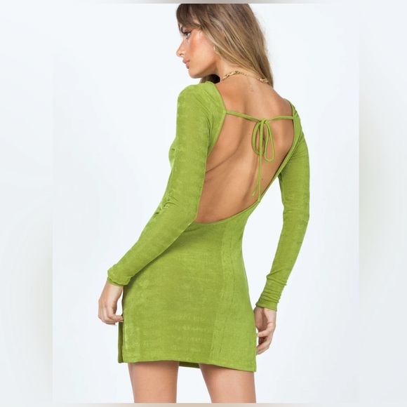 LIONESS Montana green mini dress size small - Picture 2 of 6